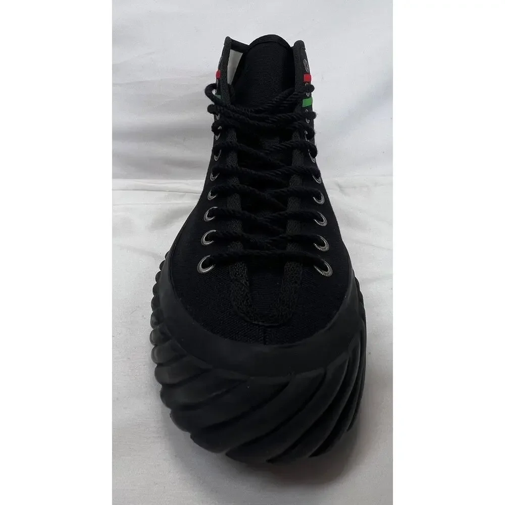 Gucci Interlocking G Hightop Black Sneakers Men's US7.5 SPB-CA 346079
